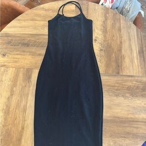 Black cross strap Bodycon Dress -